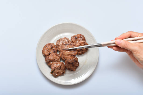 istock Marinated Meat Dough Dish with Seasoning 1421289617