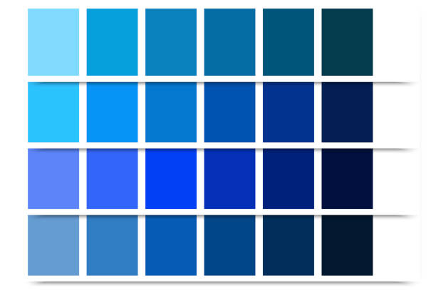 ilustrações de stock, clip art, desenhos animados e ícones de blue color palette. pastel color sky. gradient color. vector illustration. stock image. - blue tint