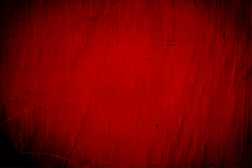 A horizontal vector illustration with wall textured effect in dark red colour with uneven texture. Can be used as rustic dark wallpaper, plain old weathered backdrops,
