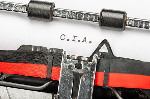 Classic typewriter spells out C.I.A.