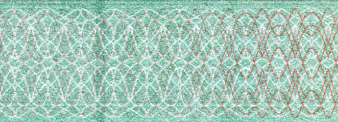Green Frame Pattern Design on Banknote