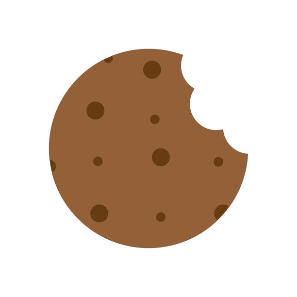 ilustrações de stock, clip art, desenhos animados e ícones de doodle bitten gingerbread. sweet food. vector illustration. stock image. - cookie chocolate chip chocolate chip cookie cartoon