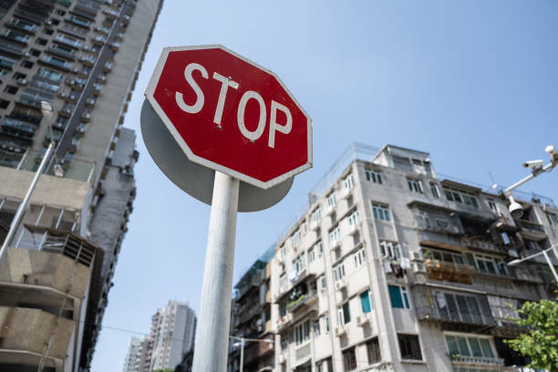 istock Stop signs on the street 1421308307