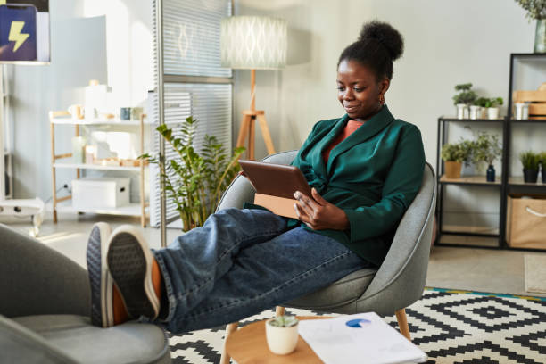 istock Modern Black Businesswoman At Work 1421308929