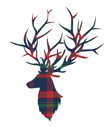 A cute Christmas icon in silhouette style on a transparent background.