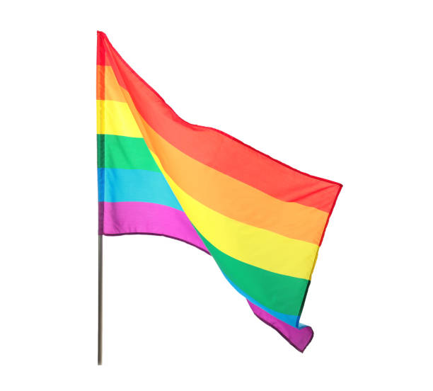 istock Bright rainbow LGBT flag isolated on white 1421313898