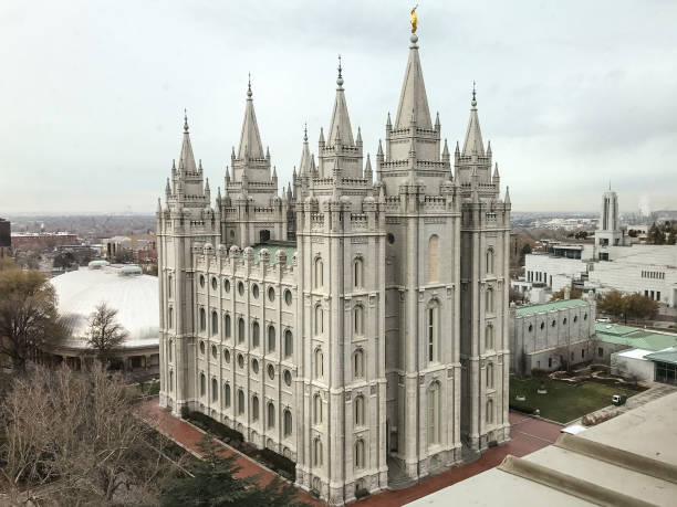 ユタ州ソルトレーク・シティーにある末日聖徒イエス・キリスト教会神殿 - temple mormonism salt lake city temple square ストックフォトと画像