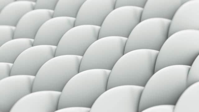 Balls minimal wavy surface motion graphic 3d render animation stock video
