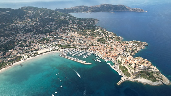 Spectacular drone photo of Corsica island Bonifacio