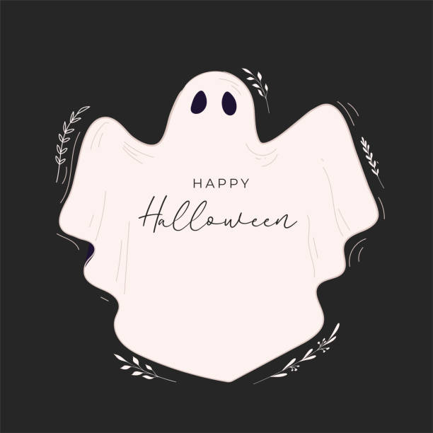 Elegant, clean black and pink Halloween cards, banner, social media post and print. Elegant, clean black and pink Halloween cards, banner, social media post and print. Vector illustration in good spirits stock illustrations