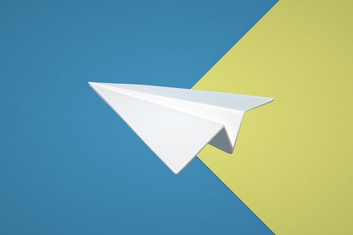Paper planes rendered in 3D
