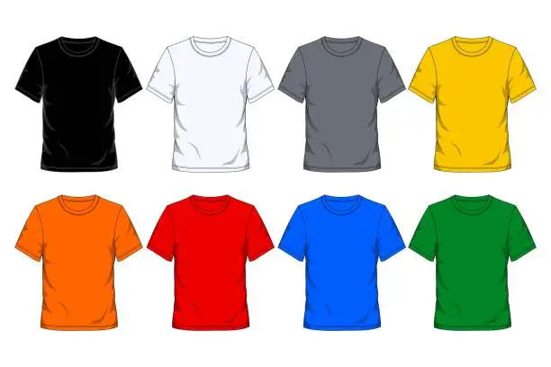 Vector illustration of Colors t-shirt template