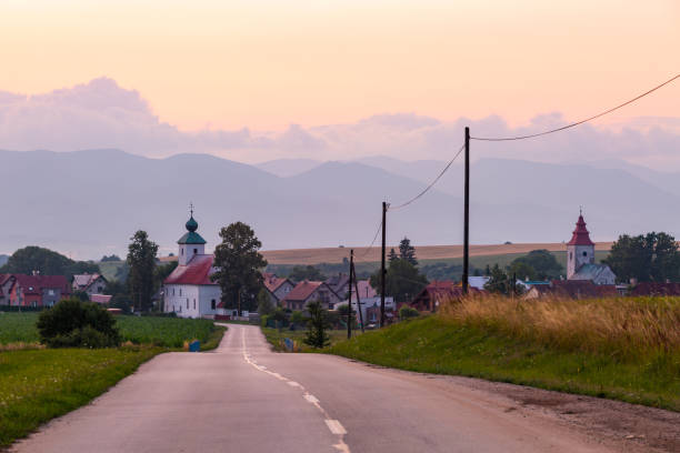 istock Haj village and Mala Fatra mountain range, Slovakia. 1421339381