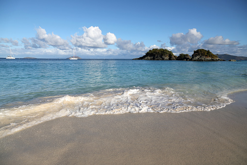 Trunk Bay Beach in St. John\nUS Virgin Islands