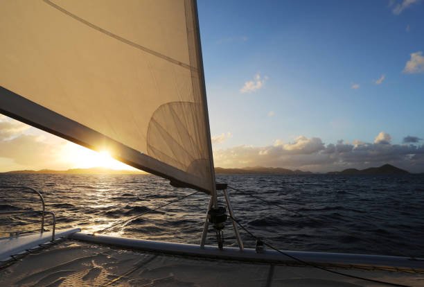 istock Sunset Sail at the Caribbean Sea 1421346345