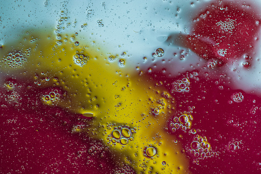 Beautiful view of water texture of abstract design with red, white, yellow colors.