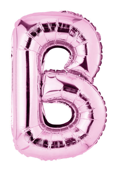 istock Letter B in pink mylar balloon isolated on white 1421348839