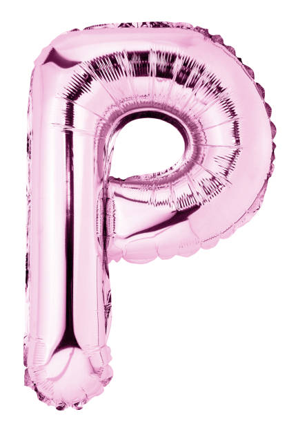 istock Letter P in pink mylar balloon isolated on white 1421349248