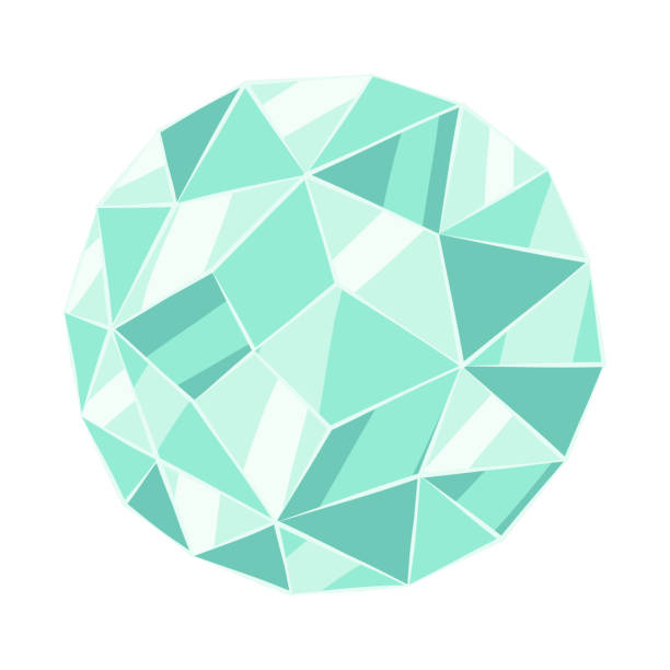 illustration von edelstein. schmuckkristall oder kristallines mineral. - jewelry gem gold reflection stock-grafiken, -clipart, -cartoons und -symbole