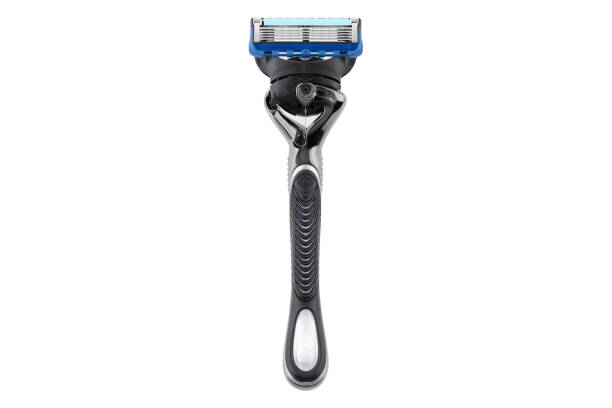 istock Shaving blade on a white background. Razor close-up on a white background. 1421354210