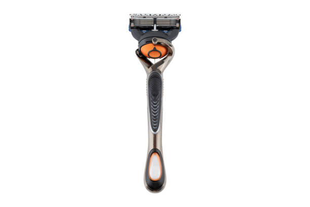 istock Shaving blade on a white background. Razor close-up on a white background. 1421354253