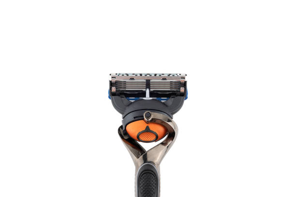 istock Shaving blade on a white background. Razor close-up on a white background. 1421354314
