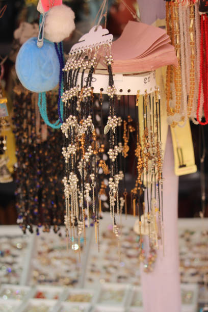 istock Jewelry on window display 1421359436