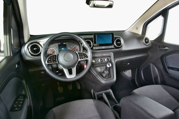 istock Interior of a passenger car with a dashboard 1421364403