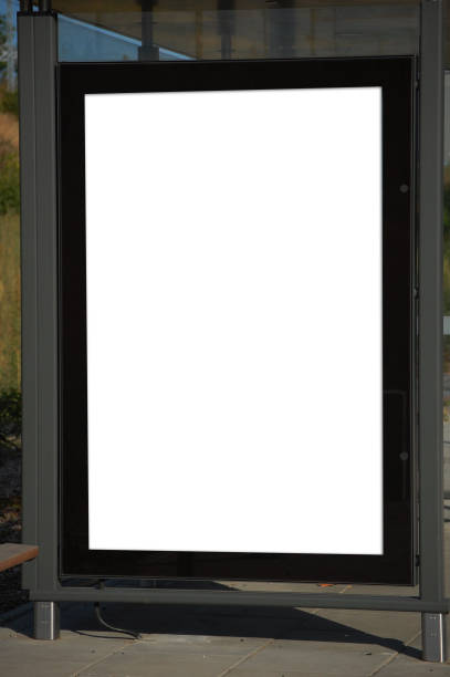 istock Outdoor advertising billboard at the bus stop. 1421364715