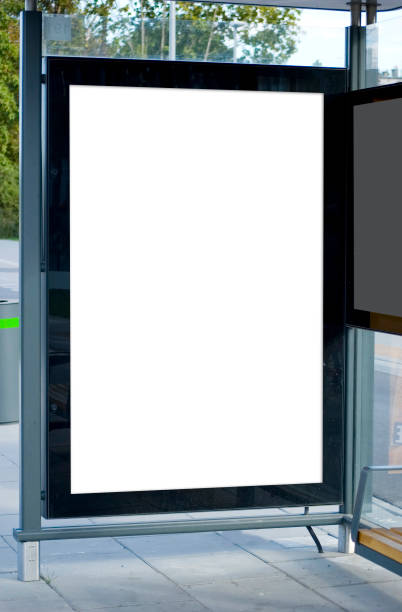 istock Outdoor advertising billboard at the bus stop. 1421364732