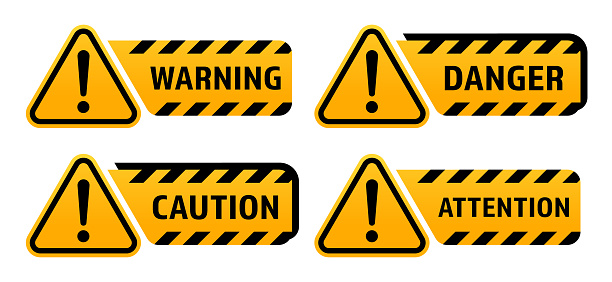 Warning Terminator Sign Warning Signs With Exclamation Mark Warning Sign Danger Sign Caution ...