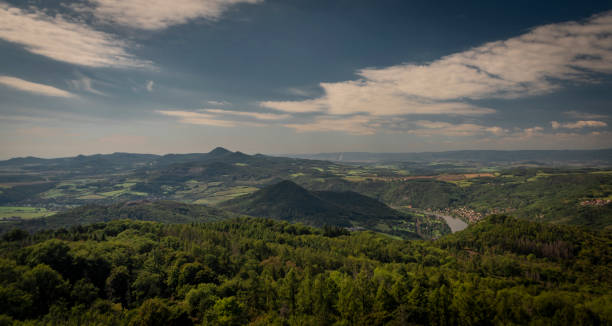 istock View from Varhost hill and lookout tower there for Ceske Stredohori mountains 1421367044