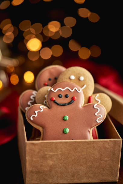 istock Gingerbread Christmas Cookies in Christmas Home Atmosphere 1421376376