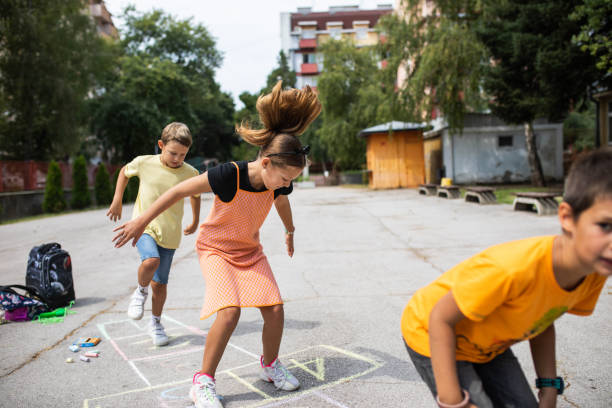istock Hopscotch in the schoolyard 1421378398
