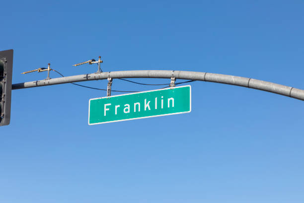istock street name Franklin in San Francisco 1421378658