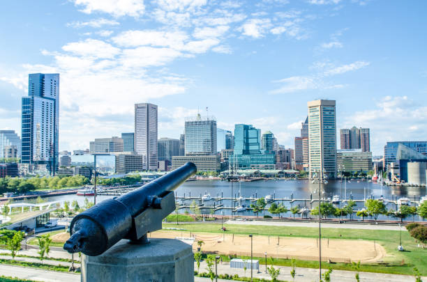 istock High angle view of port of Baltimore 1421381960