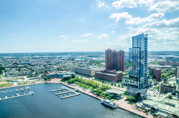 istock Port of Baltimore from high angle view 1421382168