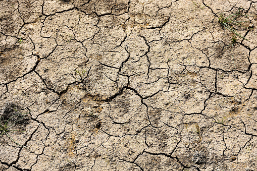 Dry and cracked dirt background, cracked soil texture background