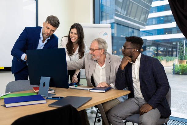 istock Office colleagues having casual discussion 1421387359