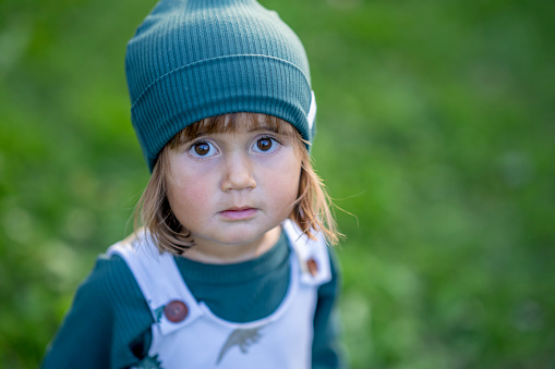 Portrait of a Toddler Outside