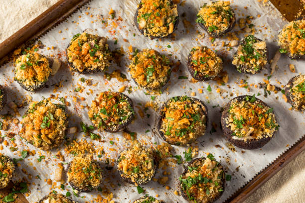 istock Homemade Stuffed Mushroom Appetizer 1421394661
