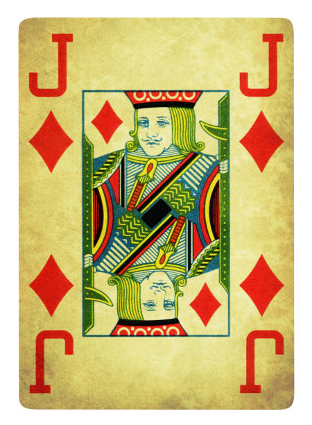 istock Jack Of Diamonds Vintage playing card - Isolated 1421398646