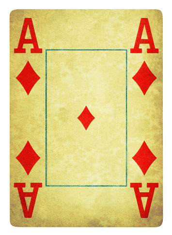 Macro shot of an old Jack of clubs playing card (knave) isolated on white background. Cracks, peeled edges and noticeable wear visible on the surface. (Adobe RGB)