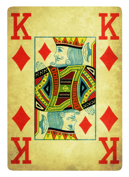 istock King Of Diamonds Vintage playing card - Isolated 1421398663