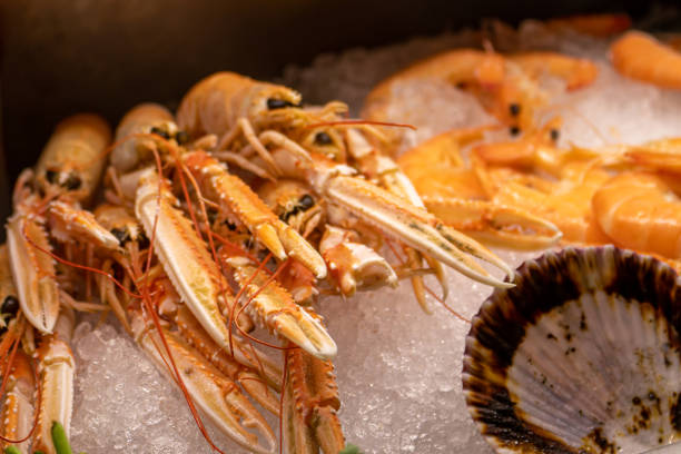 istock Seafood fridge in the restaurant 1421403374