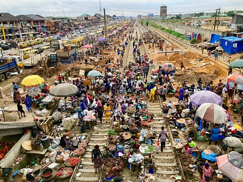 One of the most commercial place in Lagos called Oshodi
