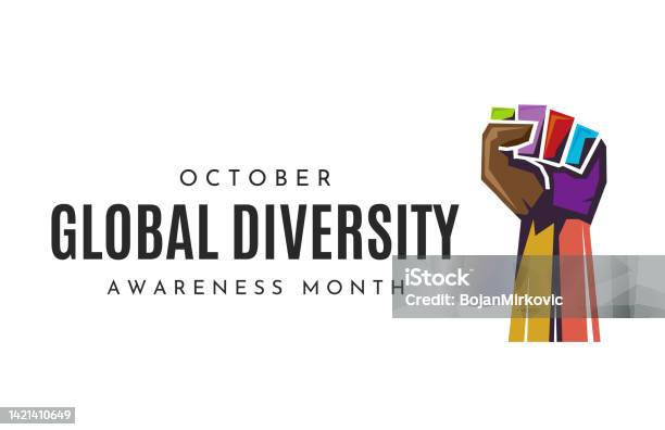 Vetores de Mês Global De Conscientização Da Diversidade Outubro Vetor e mais imagens de Diversidade