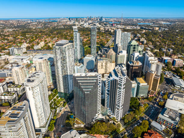 Chatswood from above stock photo