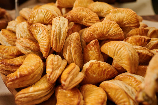 istock Puff pastry buns with filling 1421414165