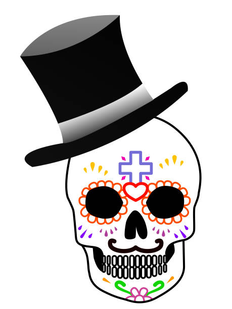Skull Or Catrin Of The Day Of The Dead In November Mexican Tradition Stock  Illustration - Download Image Now - iStock